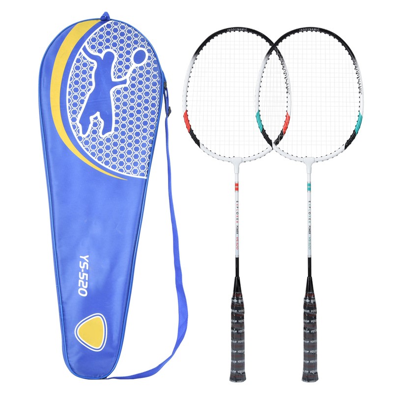 2pcs Aluminum Alloy Nylon Badminton Racket Indoor Outdoor Sports Training