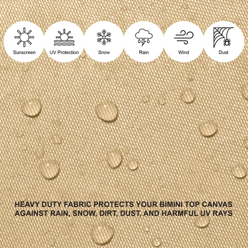 Savvycraft Bimini Top Storage Boot 54"-60" Width Beige Color, Waterproof