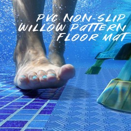 Swimming Pool Ladder Mat,Swimming Pool Step Mat with Non-Slip Texture - Blue Protective Pools Step Pad, Pool Accessories for Above Ground Stairs36 X 8 inch (36 X 8 inch)