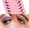WALWAL False Eyelashes - Natural Curly 3D Volume Fake Mink