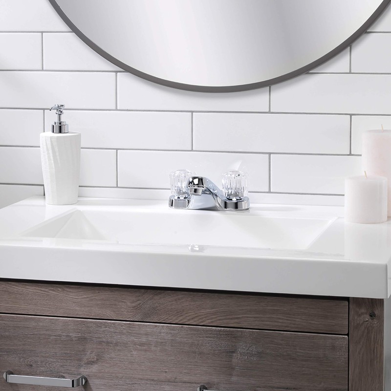 Aqua Vista 10-B421-AV Two Handle Bathroom Sink Faucet, Polished Chrome