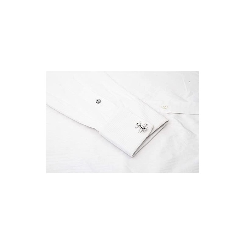 A N KINGPiiN Propeller Plane Cufflinks (Silver)