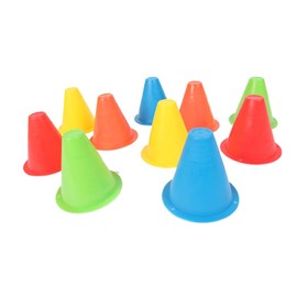 aloala Triangle Mini Color Soft Cone Soccer Dribble Mark Markers (Green, Small, 10 Pcs)