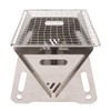 Folding BBQ Grill Heat Resistant Stainless Steel Collapsible Charcoal Grill