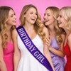 Shimmer Anna Shine Glitter Birthday Sash for Women – Purple