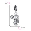 Cheerleader Girl Sport Dangle Bead Charm .925 Sterling Silver