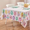 Kadut Easter Tablecloth Rectangle, Easter Eggs Fabric Table Cloth, Elegant,