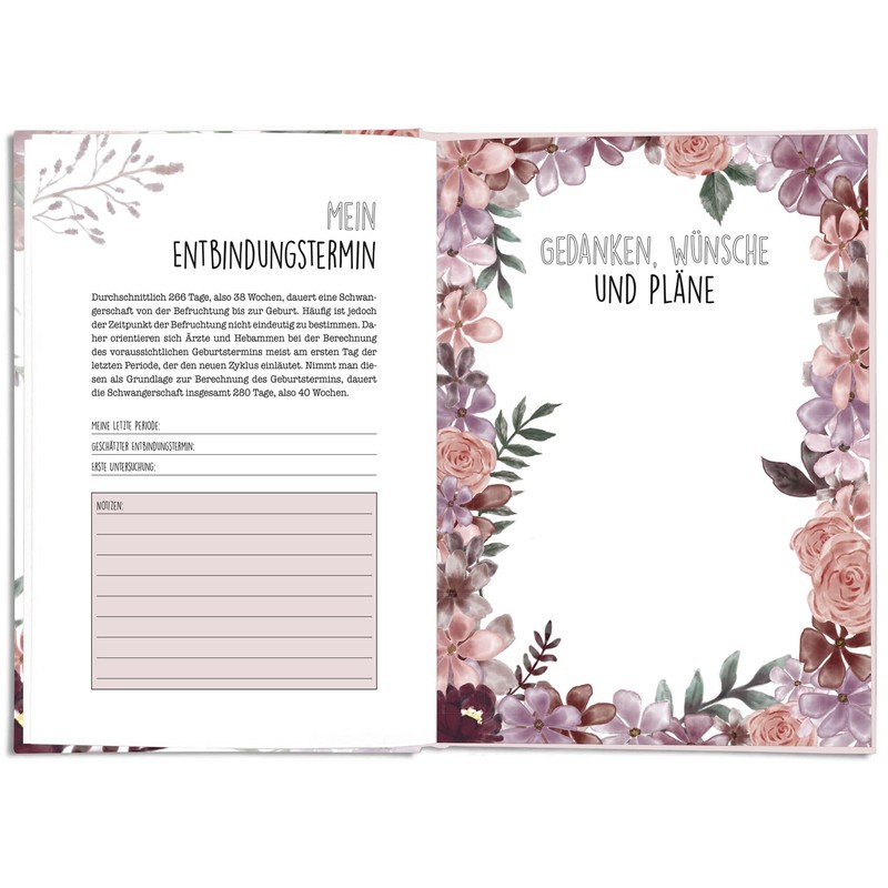 CUPCAKES & KISSES® Pregnancy Diary I Diary for Pregnancy to