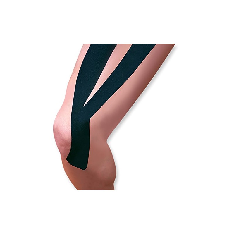 WellWear Kinesiology Tape Synthetic Y Strips, Black
