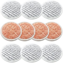 10-Pack S7000 Replacement Steam Mop Pads,Compatible with Shark S7001 S7000AMZ, S7000 S7001TGT S7201 S7005 S7020 S8001 S8201 Series Steam Mop Pads,Steam & Scrub All-in-One Scrubbing Mop Pads