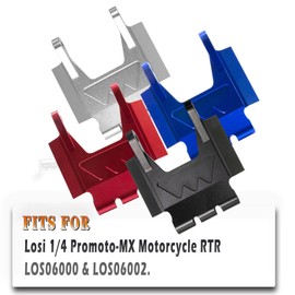 hopsupRC Aluminum 7075-T6 Front Faucet Seat Support Upgrades Part for Losi 1/4 Promoto MX Motorcycle RTR FXR (LOS06000) (LOS06002),Alloy Front Faucet Seat Support with Cooling Effect Hops Up,Silver