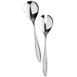 Alessi Mami Salad Set (SG38/14), Silver, 17 x 27.5 x 27 cm