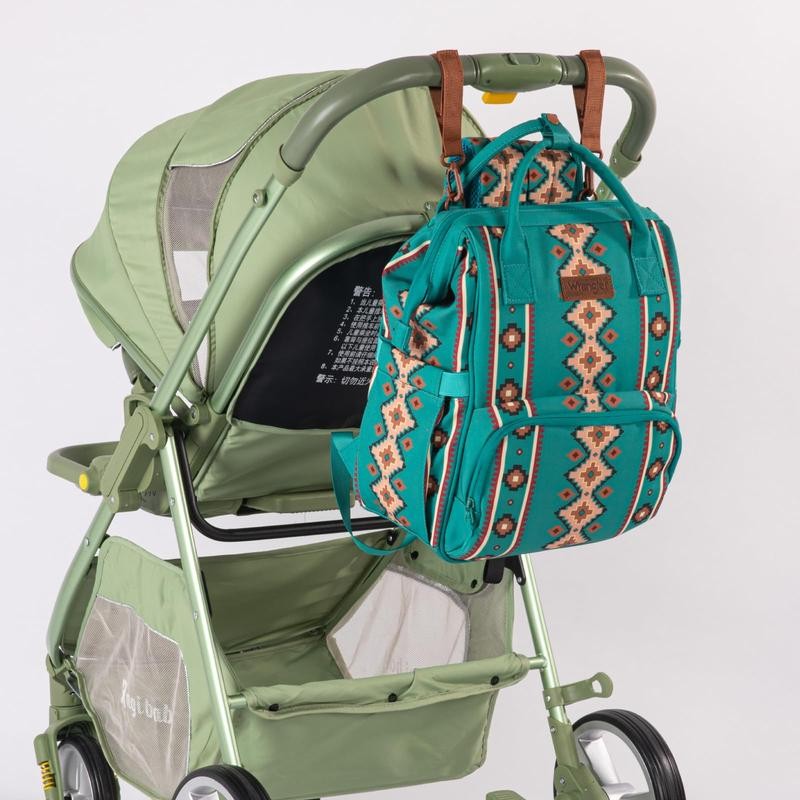 Wrangler Western Diaper Bag Aztec Backpack Organized Daypack-Cowgril Fashion:_Brown