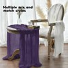 Artoid Mode Boho Cheesecloth Gauze Purple Wedding Table Runner, Seasonal