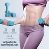 Adjustable Dumbbell Set of 2, 4 in 1 Free Weights