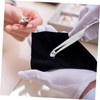 KONTONTY Stainless Steel Tweezers Jeweler's Gem Tweezers for Piercing and
