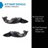 TRQ TRQ Front Inner Fender Liner Set Compatible with 2014-2017