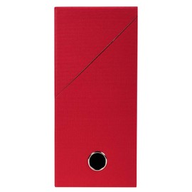 Exacompta - 89425E - 1 transfer box made of fabric paper - spine 120 mm - with metal eyelet - for DIN A4 - dimensions 25.5 x 34 x 12 cm - colour red - fully assembled