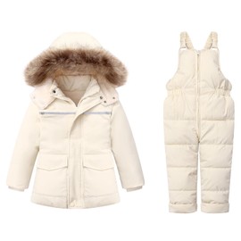 Fumdonnie Baby Winter Jacket Snowsuit Toddler Snow Suits Girl Coats Clothes Ski Pants 2-3T