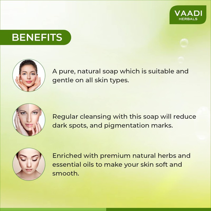 Vaadi Herbals Enchanting Rose Soap with Mulberry Extract, 75gms x