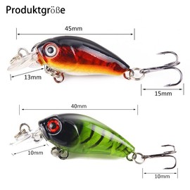 14 Pieces Fishing Lure Set Bait Kit Wobbler Crankbaits with Hooks Hard Popper Bait for Saltwater Freshwater Trout Bass Salmon Fishing Bass Bait Simulation False Bait Fishing Equipment