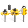 MEANLIN 3PCS Reversible Finger Joint Router Bit & Tongue and