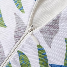 Outdoor Pillow Covers 18x18 Set of 2 Hawaii Tropics Palm Leaves Blue Green Gray Floral Pattern Decoration Pillow Covers for Spring Summer Outdoor Waterproof Garden Patio Sofa Bed Decor JB010-E18