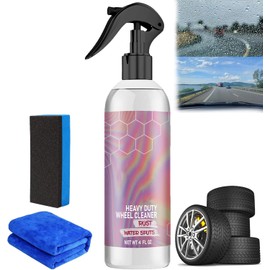 Glass Cleaner, Heavy-Duty Wheel Cleaner, Wheel and Tire Cleaner Multi Purpose, Powerful Water Spot Remover for Cars, Easily Remove Water Spots and Stains, 4 Fl.oz