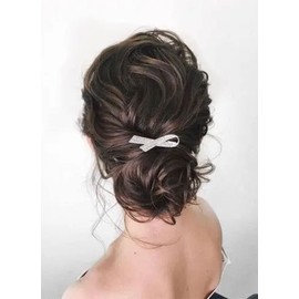 Wendalern Crystal Wedding Hair Clip Silver Rhinestone Side Clip Silver Crystal Hair Pin Barrette Bridal Decorative Hair Clip Hair Accessories for Women and Girls