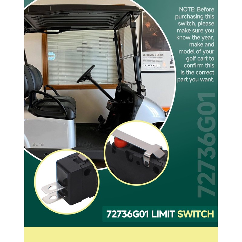 Generic 72736G01 Limit Microswitch UP EZGO Forward Backward Control Forward/Reverse