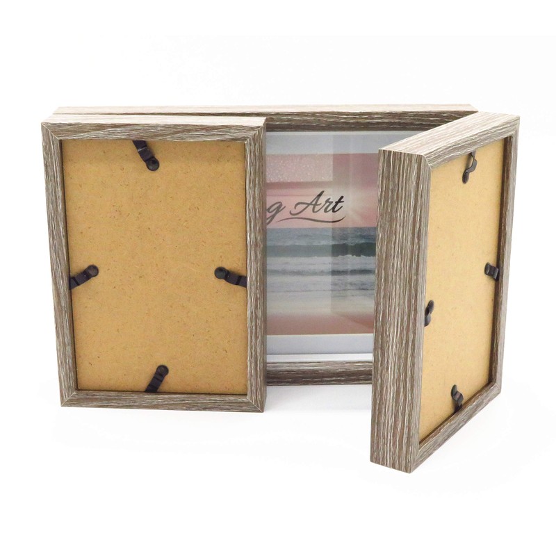 Smiling Art Foldable Photo Frame for 3 Landscape and Portrait