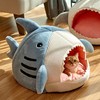Cat Cave Mat House Shark Shaped Warm Versatile Decorative Cozy