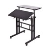 SogesPower 23.6 inches 2 Spacious Platforms Mobile Laptop Desk Adjustable