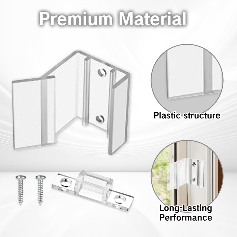NIIIYTYB 4 Sets RV Sliding Door Latch Clear Mirror Closet