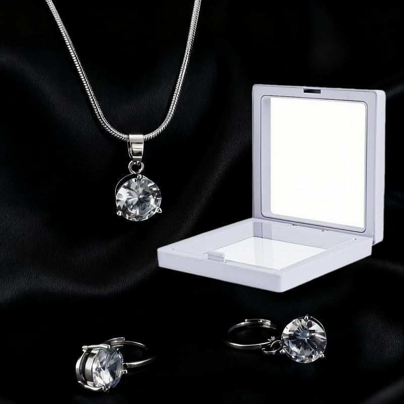 Set de Collar y Aretes con Caja de Almacenamiento de