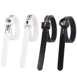 KEESIN Ring Sizer Tools| Ring Size Measuring Tool | UK Size Ring Sizer A-Z | With magnifying glass for automatic sizing | For measuring ring sizes (Black+White)