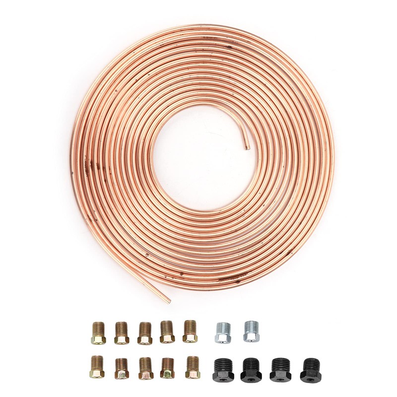 Brake Line, Heavy Duty Nickel Plated Copper Brake Line, 3/16"