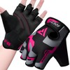 RDX Gym Weightlifting Bodybuilding Sports Fitness Training Workout Gloves, pink,