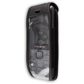caseroxx Leather-Case with belt clip for Swisstone SC560 made of real leather with belt-clip in black