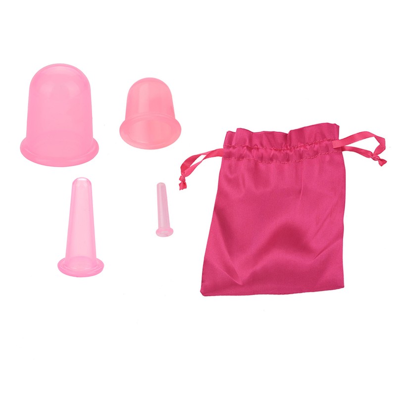 4pcs/set Silicone Vacuum Body Massage Helper Anti Cellulite Massager Cups