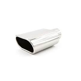 RP Remarkable Power, 2.5" Inlet 5.5 x 3 Outlet 9 inches Length Stainless Steel Rolled Edge Exhaust Tip - EXT03