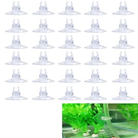 Changyeah Aquarium Suction Cup Clips,30 Pack Aquarium Suction Cup Clips,for Binding Moss Holding Airline Tubing Decorations Shrimp Nests and Reptile Hammocks