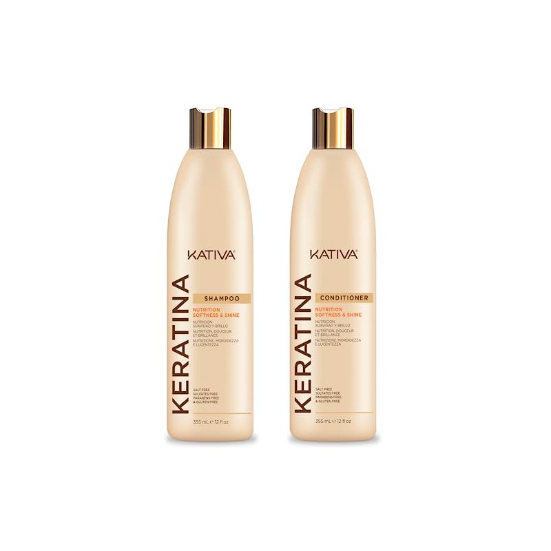 Keratin Shampoo and Conditioner Pack set of 2. Nutrition, Softeness