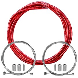 cyclingcolors Brake Cable Cover Bowden Cable Brake Cable Covers 5 mm with Brake Cable Brake Cable Housing Bicycle MTB Road Bike City Oldtimer, Laser Red