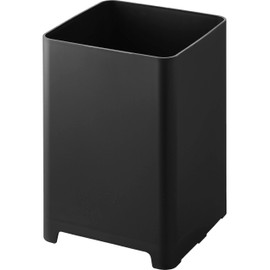 Yamazaki 1813 Water Drain Trash Can 1.5 gal (5 L), Black, W 6.4 x D 6.4 x H 9.1 inches (16.3 x 16.3 x 23 cm), Tower Tower, Dust Box, For Bathrooms, Large Capacity