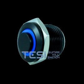 Tesi FILO 16MM LED Momentary Push Button Guitar Kill Switch Black/Blue