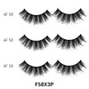 Laflare 3D Cashmere False Eyelashes 3 pcs Multipack, Ultra Soft,
