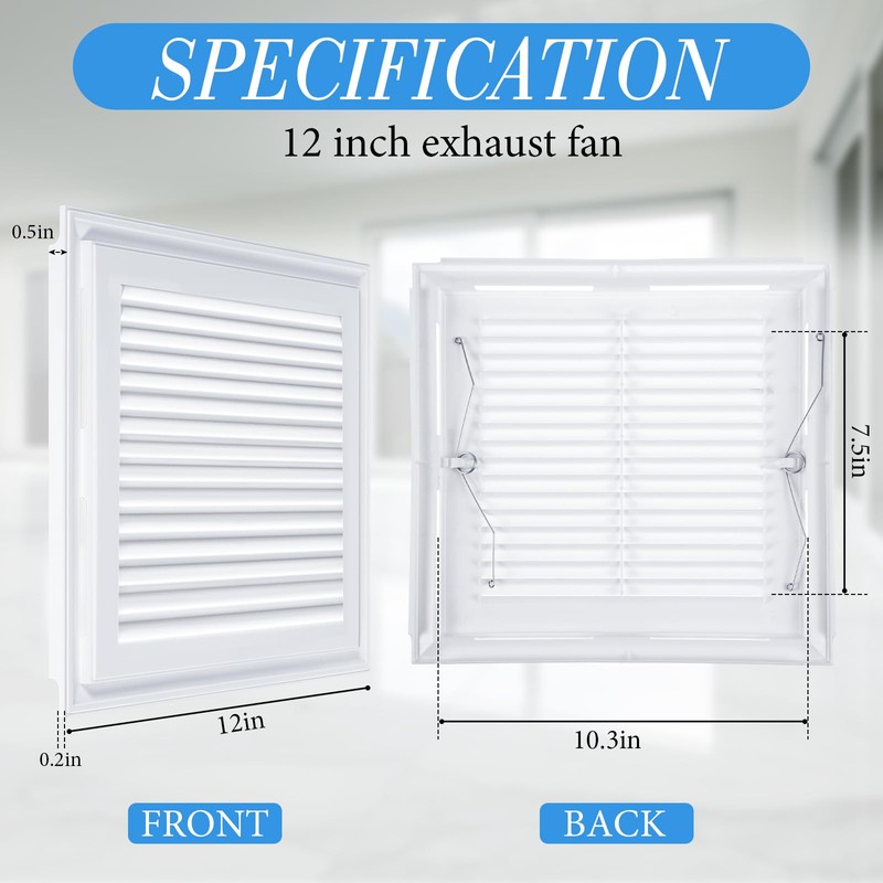 Baquler 2 Pcs 12 x 12 in Bathroom Vent Cover
