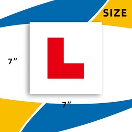 WZCNDID Fully Magnetic Car L Plates, Learning Drivers, Easy to Attach & Remove, Strong Magnetic Backs for Vehicles, Driver Plates Car Magnet Decal Stickers