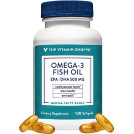 Aceite de pescado Omega 3 de The Vitamin Shoppe, 1000 mg, EPA, 300 mg DHA, 200 mg, pureza asegurada, destilado molecularmente para apoyar la salud... 